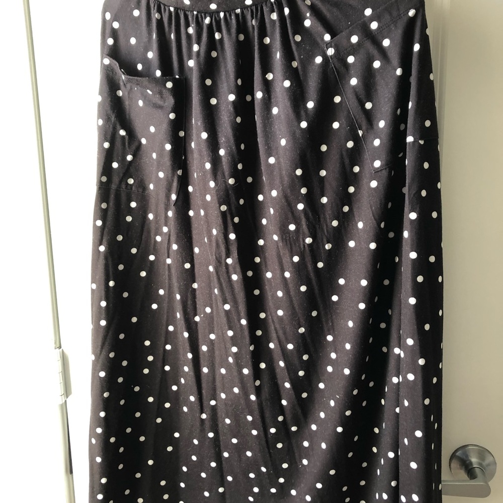 Polkadot maxi skirt